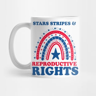 Pro Choice Boho Rainbow Feminist Stars Stripes Reproductive Rights Mug